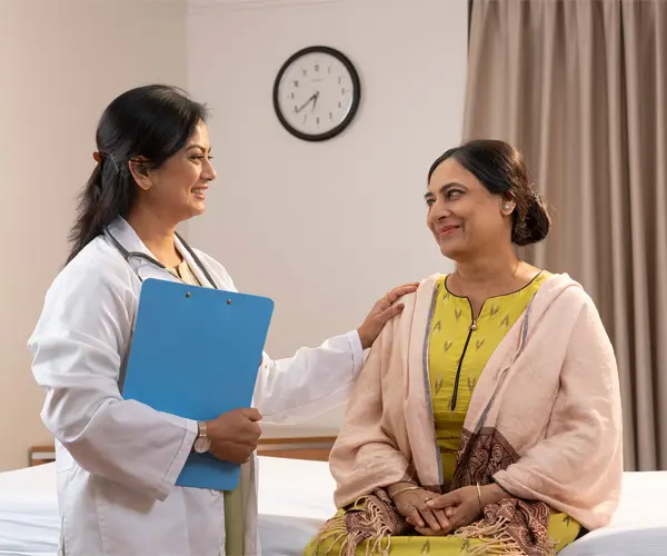 Doctor speaking with patient